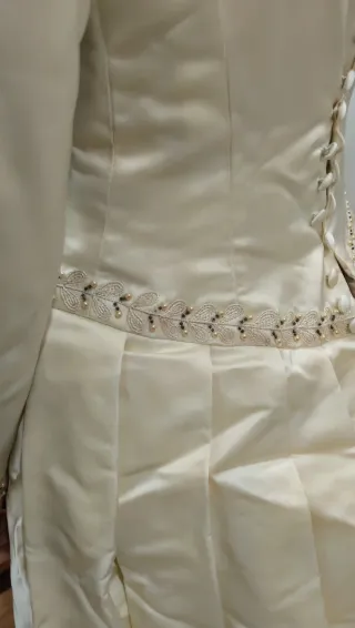 Vestido de Novia Blanco roto de seda