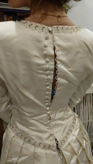 Vestido de Novia Blanco roto de seda