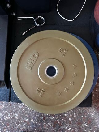 Discos de peso bumper 5, 10 y 15 kg