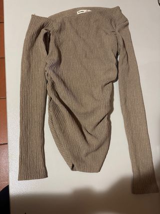 Camiseta Pull&Bear manga larga drapeada