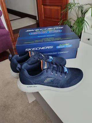 Zapatillas Skechers Air-Cooled Memory Foam Azul