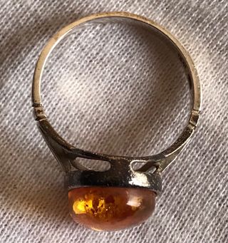 Anillo Plata Ley Ámbar + Regalo