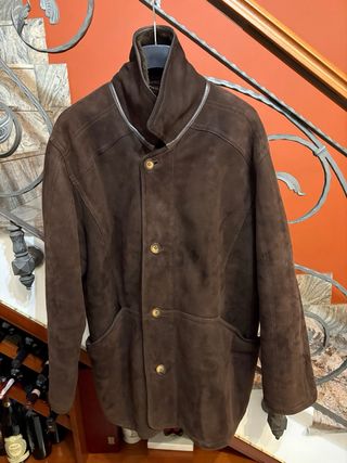 Cappotto Montone Shearling vera Pelle Scamosciata