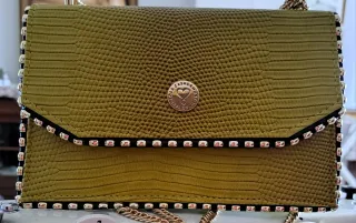 Bolso Lola Casademunt verde y dorado