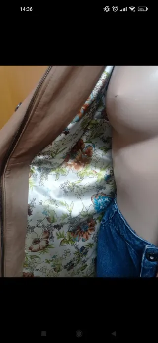 Chaqueta piel Torras estilo sahariana