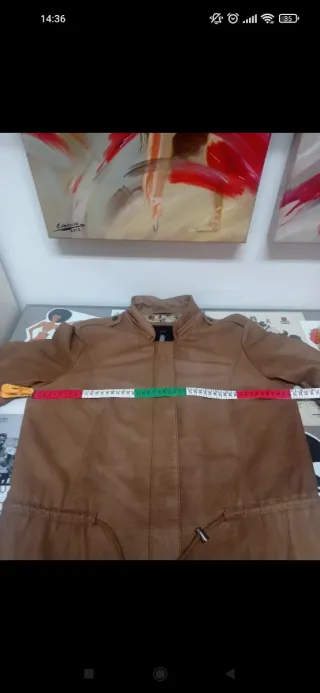 Chaqueta piel Torras estilo sahariana