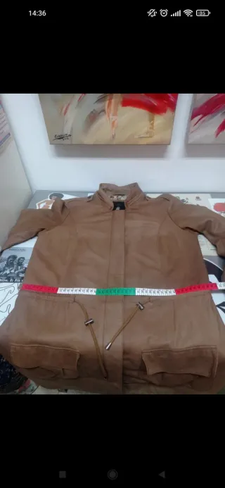 Chaqueta piel Torras estilo sahariana
