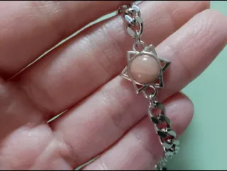 Pulsera de acero con piedra sol