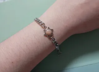 Pulsera de acero con piedra sol
