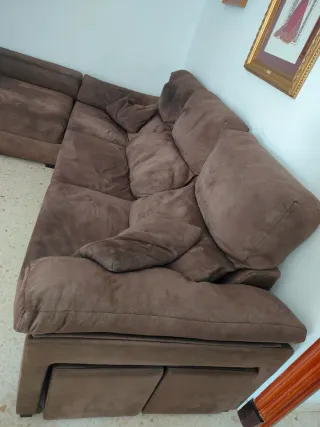 Sofá Chaiselongue Marrón