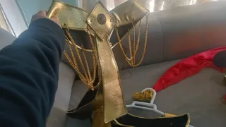 Malaga Ropa de bailarina dorada y roja, tipo Egipc