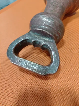 Pesa antigua de bronce 7 lb- Ponderal español