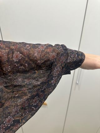 Camisa Zara Estampada Manga Larga