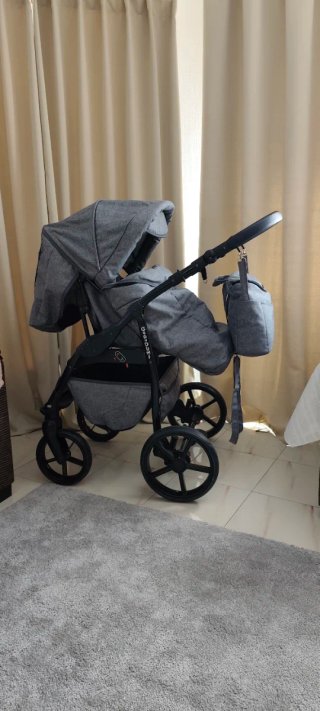 Carro de bebé 3 en 1 gris