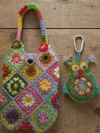 Bolso Crochet Flores Nuevo