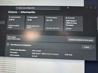 PC Gaming 32GB RAM RTX 5060 TI 15GB