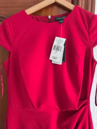Vestido ocasión Lauren Ralph Lauren Rojo Talla M