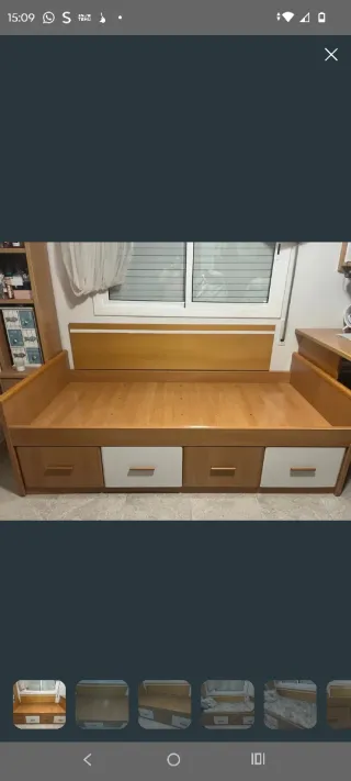 Cama 90 con cajones