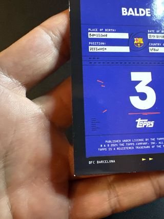 Card 1/1 Balde FC Barcelona Topps Focus 2023