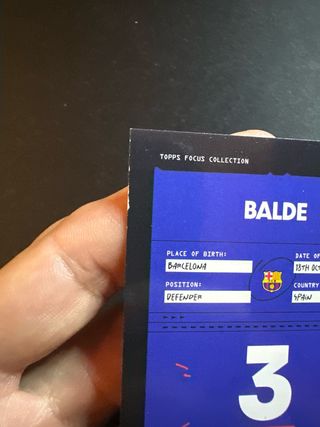 Card 1/1 Balde FC Barcelona Topps Focus 2023