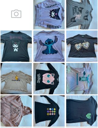 Lote de 13 camisetas y sudaderas