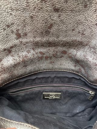 Bolso fiesta Carolina Herrera marrón y dorado