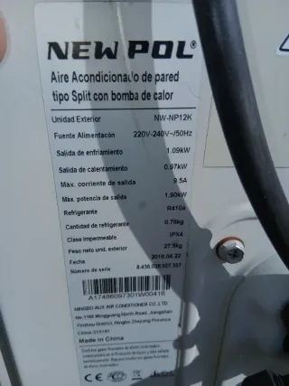 Despiece Aire Acondicionado New Pol