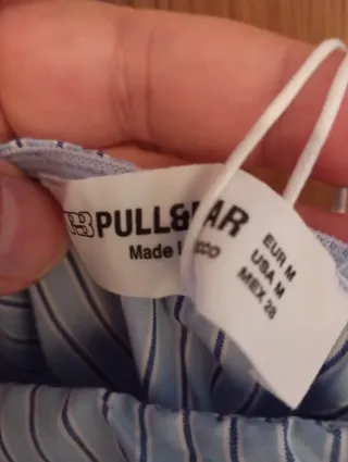 Top Pull&Bear rayas azul Talla M