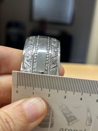 Pulsera brazalete plateado aleación de zinc