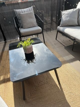 Conjunto jardín sofá 3 plazas, 2 sillones y mesa