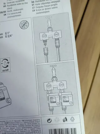 Gardena Distribuidor 2 Vías Negro/Naranja