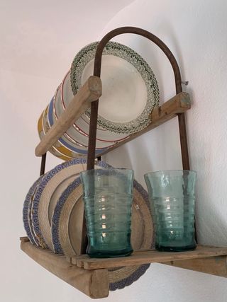 Platero antiguo madera y metal