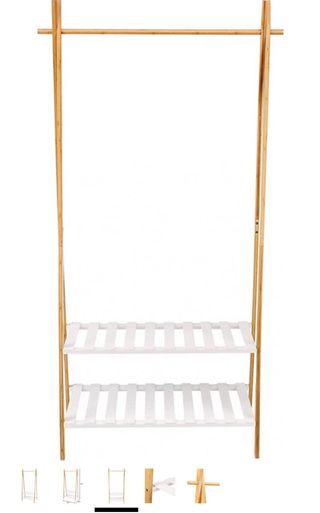 Perchero Bambú y Blanco