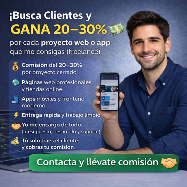 Gana 20-30% por conseguir clientes
