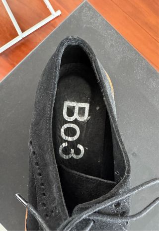 Zapato Oxford Ante Plataforma Negro sin estrenar