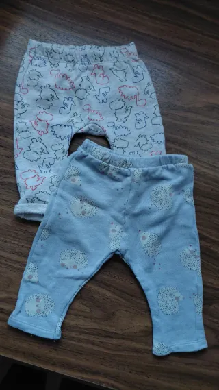 Lote 2 leggings bebé 3-6 meses