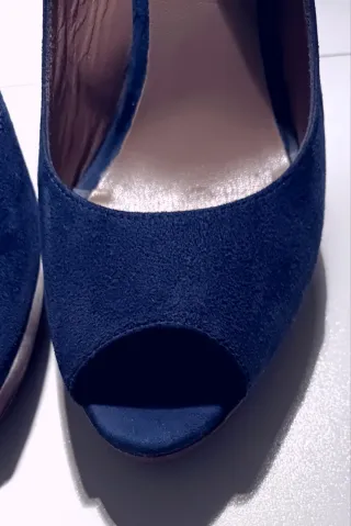 Zapatos Rendtta Azul Peep Toe