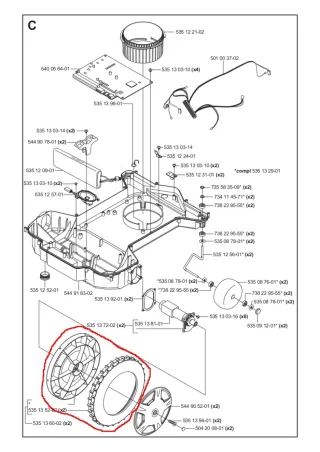 Despiece Robot cortcésped Husqvarna Automower220ac