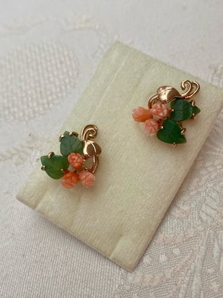 Pendientes Coral y Jade