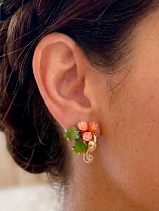Pendientes Coral y Jade diseño Swoboda NUEVOS
