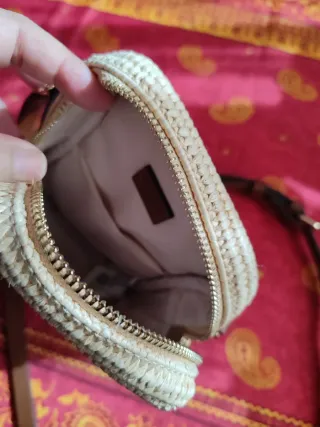 Bolso mini bandolera tejido de rafia