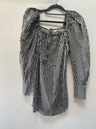 Vestito a righe bianco e nero