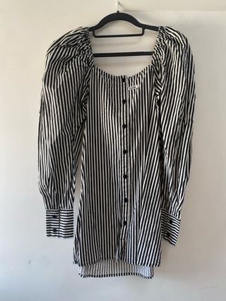 Vestito a righe bianco e nero