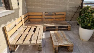 Sofá de exterior de palets