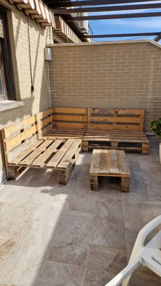 Sofá de exterior de palets