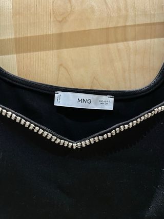 Top negro de tirantes mujer