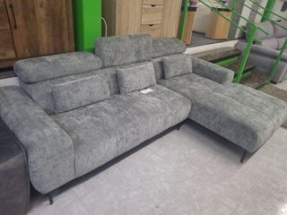 Sofá Rinconera Gris Tela