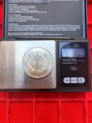 Francia 50 Franchi Hercule 1976 Argento .900