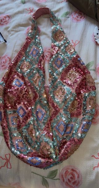 Top lentejuelas halter multicolor