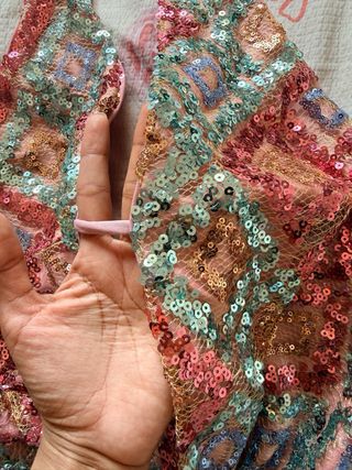 Top lentejuelas halter multicolor